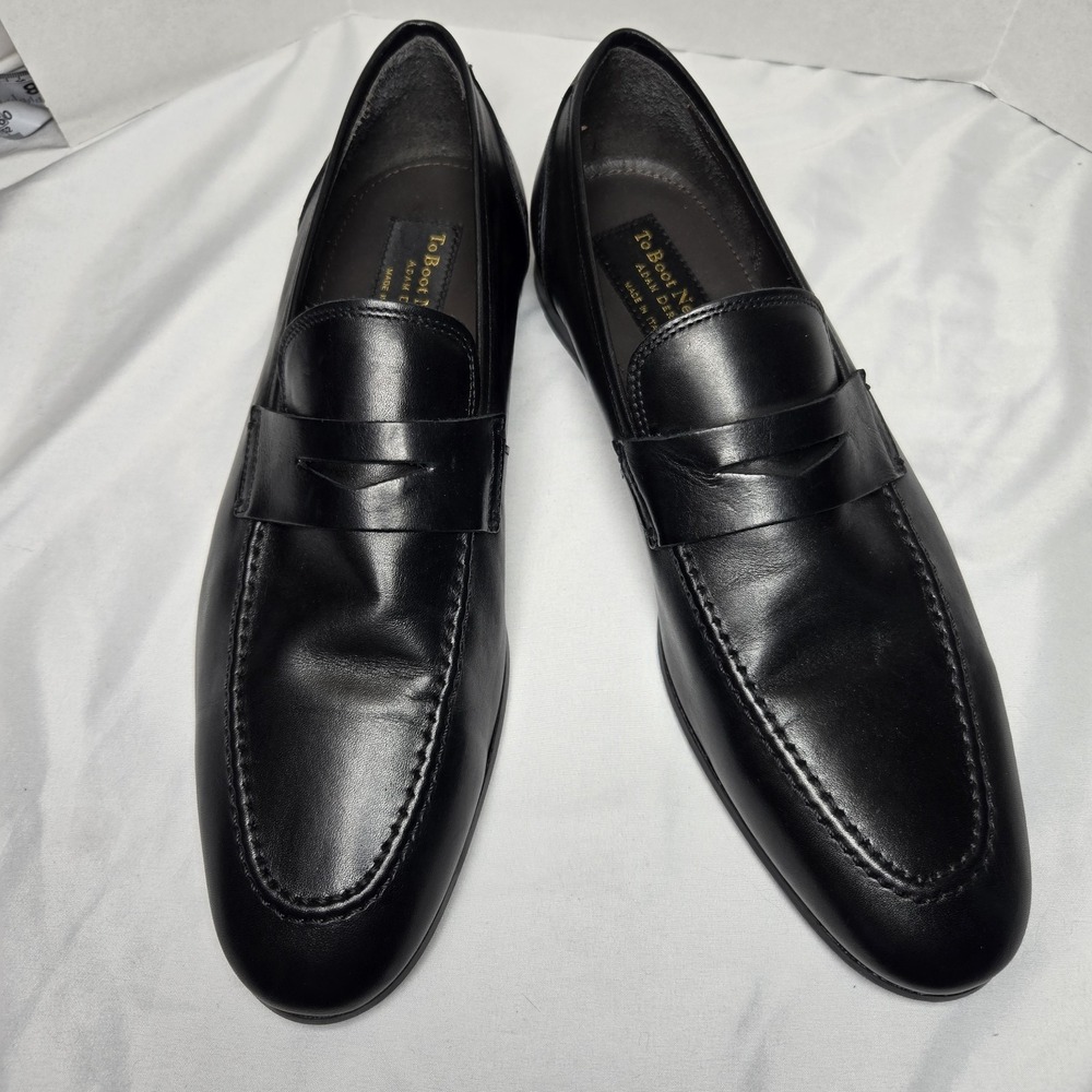 To Boot New York Deville Black Calf Dress Loafer Mens 9.5 Quiet Luxury Office